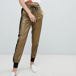 Retro Gold Drawstring Sweatpants XS NWT